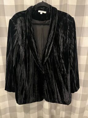 Chico's Black Velvet Blazer Jacket